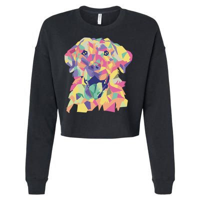 Colorful Labrador Dog Cropped Pullover Crew