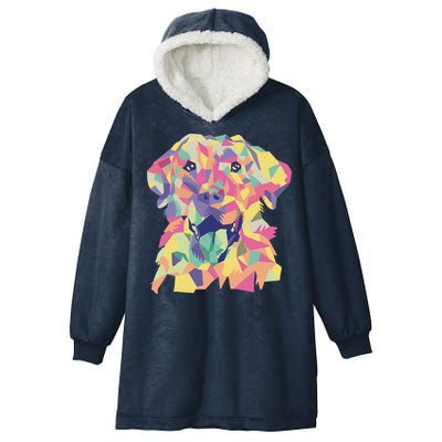 Colorful Labrador Dog Hooded Wearable Blanket