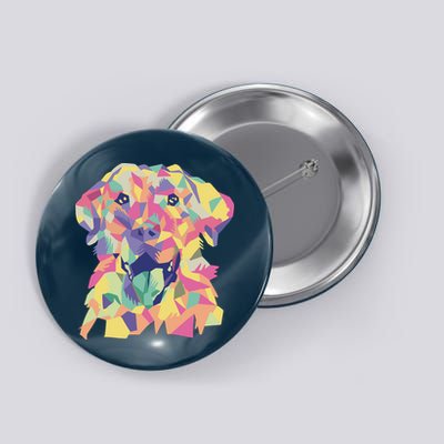 Colorful Labrador Dog Button
