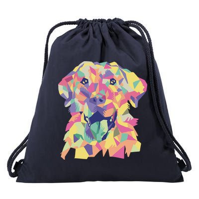 Colorful Labrador Dog Drawstring Bag