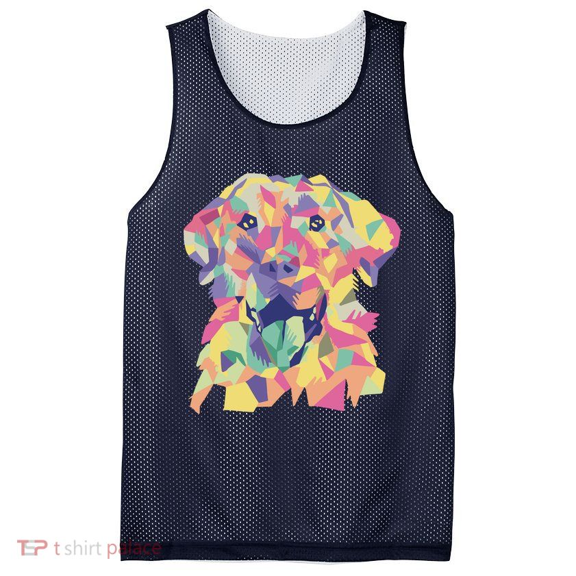 Colorful Labrador Dog Mesh Reversible Basketball Jersey Tank