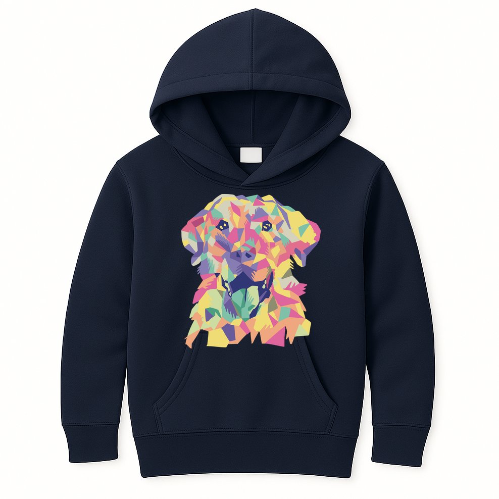 Colorful Labrador Dog Kids Hoodie