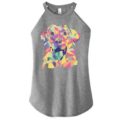 Colorful Labrador Dog Women’s Perfect Tri Rocker Tank