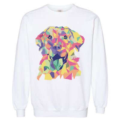 Colorful Labrador Dog Garment-Dyed Sweatshirt