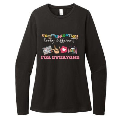 Communication Looks Different For Everyone Autism Awareness Womens CVC Long Sleeve Shirt