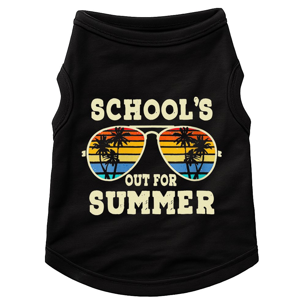 Cute Last Day Of School Schools Out For Summer Teacher Retro Gift Doggie Tank