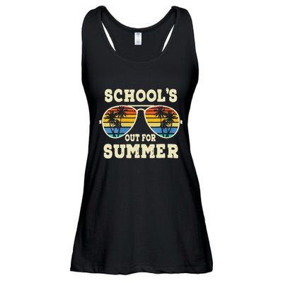 Cute Last Day Of School Schools Out For Summer Teacher Retro Gift Ladies Essential Flowy Tank