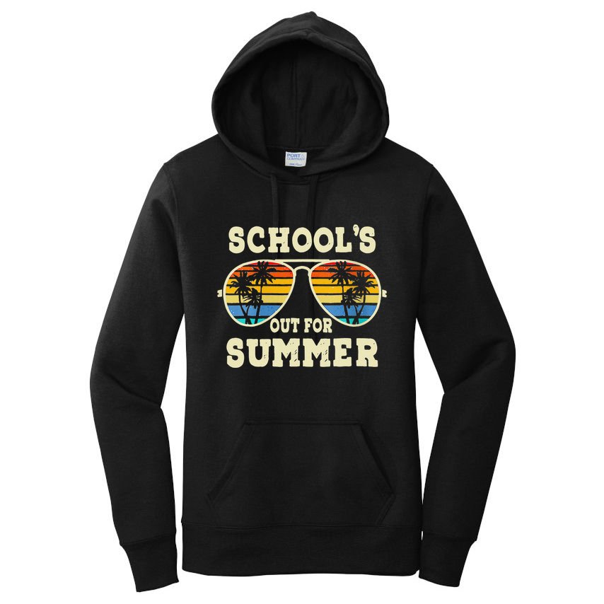 Cute Last Day Of School Schools Out For Summer Teacher Retro Gift Women's Pullover Hoodie