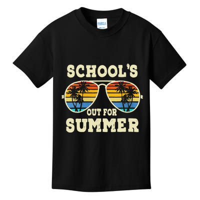 Cute Last Day Of School Schools Out For Summer Teacher Retro Gift Kids T-Shirt