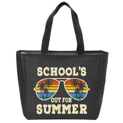 Cute Last Day Of School Schools Out For Summer Teacher Retro Gift Zip Tote Bag