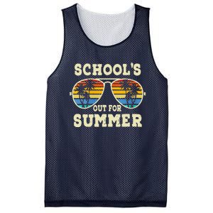 Cute Last Day Of School Schools Out For Summer Teacher Retro Gift Mesh Reversible Basketball Jersey Tank