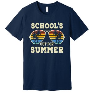 Cute Last Day Of School Schools Out For Summer Teacher Retro Gift Premium T-Shirt