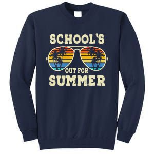 Cute Last Day Of School Schools Out For Summer Teacher Retro Gift Tall Sweatshirt