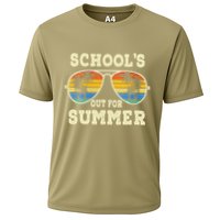 Cute Last Day Of School Schools Out For Summer Teacher Retro Gift Cooling Performance Crew T-Shirt