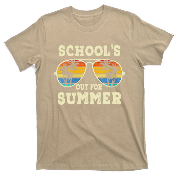 Cute Last Day Of School Schools Out For Summer Teacher Retro Gift T-Shirt