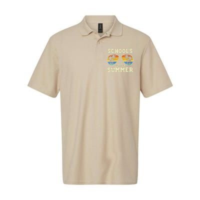 Cute Last Day Of School Schools Out For Summer Teacher Retro Gift Softstyle Adult Sport Polo