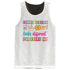 Communication Looks Different For Everyone Mesh Reversible Basketball Jersey Tank