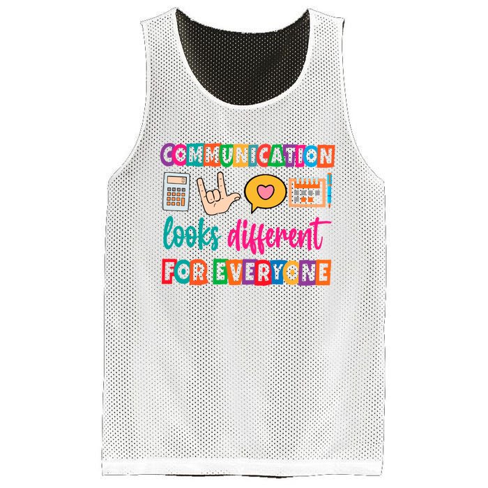 Communication Looks Different For Everyone Mesh Reversible Basketball Jersey Tank