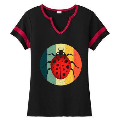 Cool Ladybug Design For Women Ladybug Ladies Halftime Notch Neck Tee