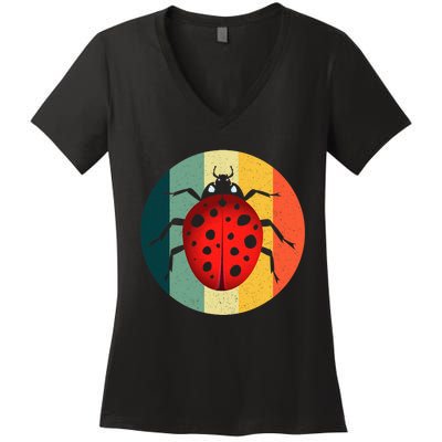 Cool Ladybug Design For Women Ladybug Women's V-Neck T-Shirt