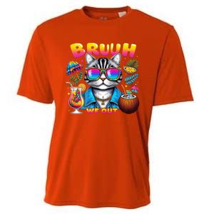 Cute Last Day Of School Year Summer Cat Bruh We Out Student Gift Cooling Performance Crew T-Shirt