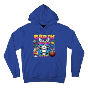 Cute Last Day Of School Year Summer Cat Bruh We Out Student Gift Hoodie