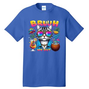 Cute Last Day Of School Year Summer Cat Bruh We Out Student Gift Tall T-Shirt