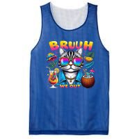 Cute Last Day Of School Year Summer Cat Bruh We Out Student Gift Mesh Reversible Basketball Jersey Tank