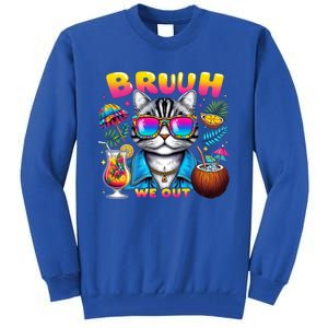 Cute Last Day Of School Year Summer Cat Bruh We Out Student Gift Tall Sweatshirt