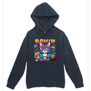 Cute Last Day Of School Year Summer Cat Bruh We Out Student Gift Urban Pullover Hoodie