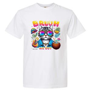 Cute Last Day Of School Year Summer Cat Bruh We Out Student Gift Garment-Dyed Heavyweight T-Shirt