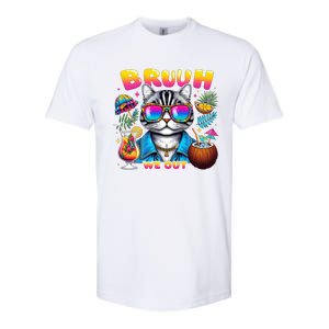 Cute Last Day Of School Year Summer Cat Bruh We Out Student Gift Softstyle CVC T-Shirt