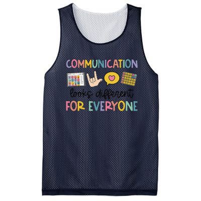 Communication Looks Different For Everyone Speech Therapy Gift Mesh Reversible Basketball Jersey Tank