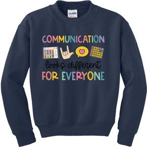 Communication Looks Different For Everyone Speech Therapy Gift Kids Sweatshirt