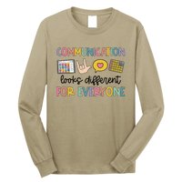 Communication Looks Different For Everyone Speech Therapy Gift Long Sleeve Shirt