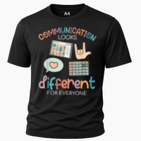 Communication Looks Different For Everyone Autism Awareness Cooling Performance Crew T-Shirt