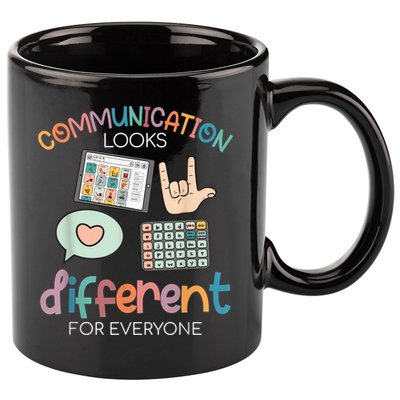 Communication Looks Different For Everyone Autism Awareness 11oz C Handle Ceramic Mug