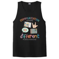 Communication Looks Different For Everyone Autism Awareness PosiCharge Competitor Tank