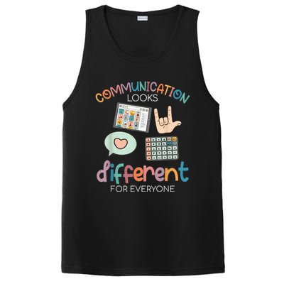 Communication Looks Different For Everyone Autism Awareness PosiCharge Competitor Tank