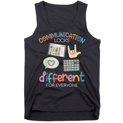 Communication Looks Different For Everyone Autism Awareness Tank Top