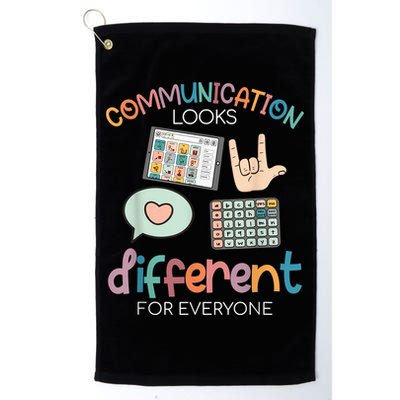 Communication Looks Different For Everyone Autism Awareness Golf Towel