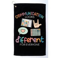 Communication Looks Different For Everyone Autism Awareness Golf Towel