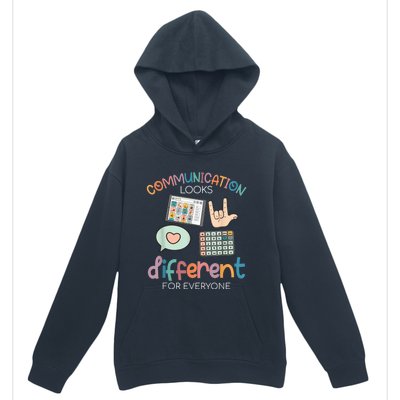 Communication Looks Different For Everyone Autism Awareness Urban Pullover Hoodie