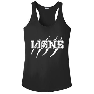 Cool Lions Detroit Football Michigan Ladies PosiCharge Competitor Racerback Tank