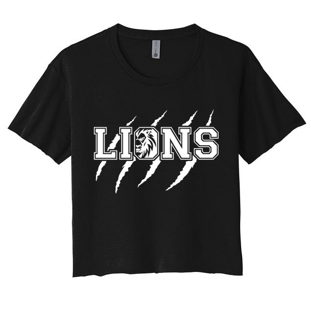 Cool Lions Detroit Football Michigan Crop Top