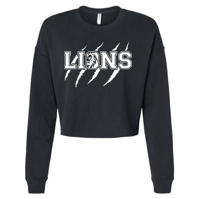 Cool Lions Detroit Football Michigan Cropped Pullover Crew