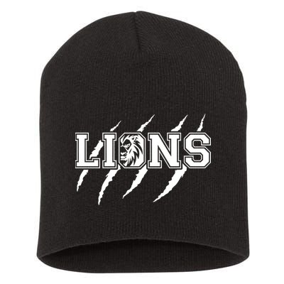 Cool Lions Detroit Football Michigan Short Acrylic Beanie