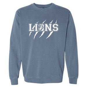 Cool Lions Detroit Football Michigan Garment-Dyed Sweatshirt