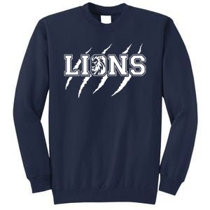 Cool Lions Detroit Football Michigan Tall Sweatshirt