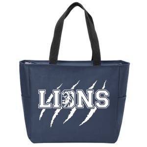 Cool Lions Detroit Football Michigan Zip Tote Bag